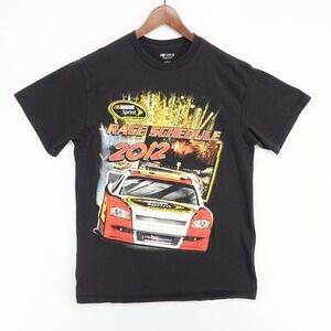 NASCAR Race Schedule 2012 Graphic T-Shirt Short Sleeve Black Adult Size M (Est)*
